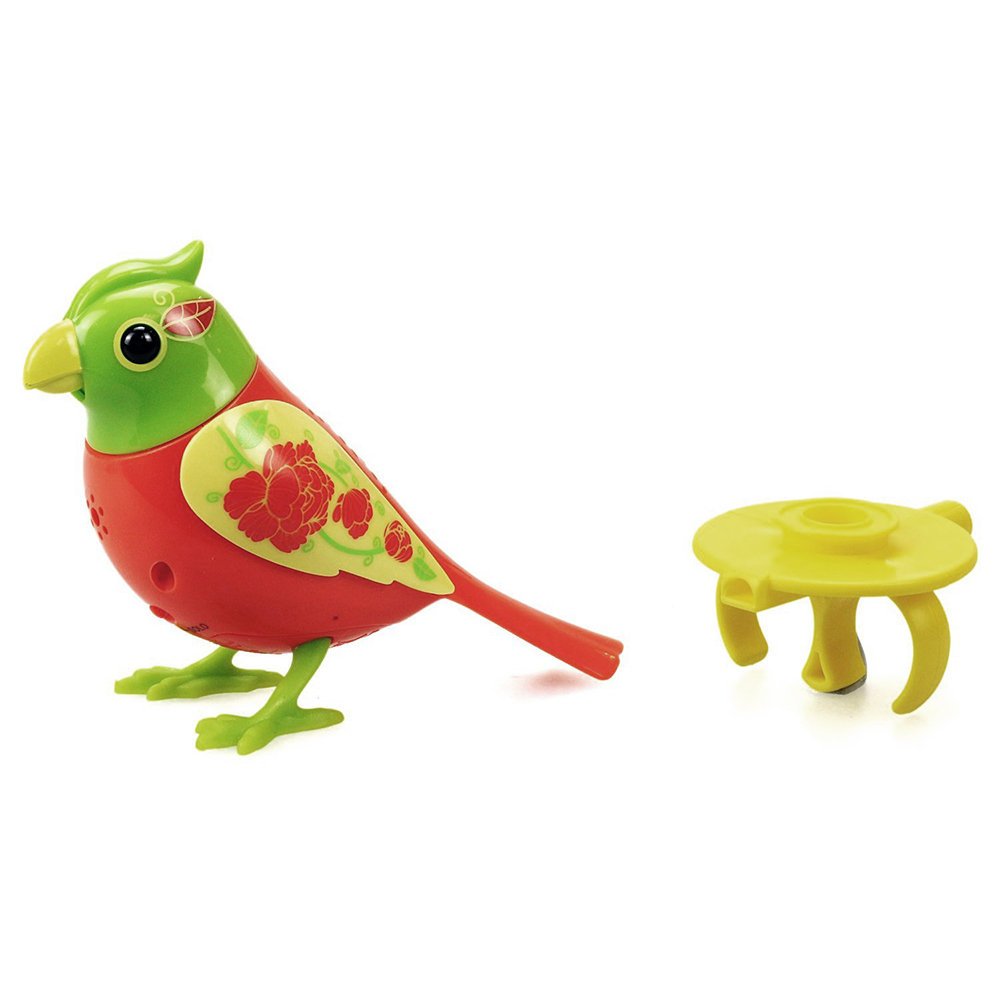 Птичка с кольцом, с зеленой головой  